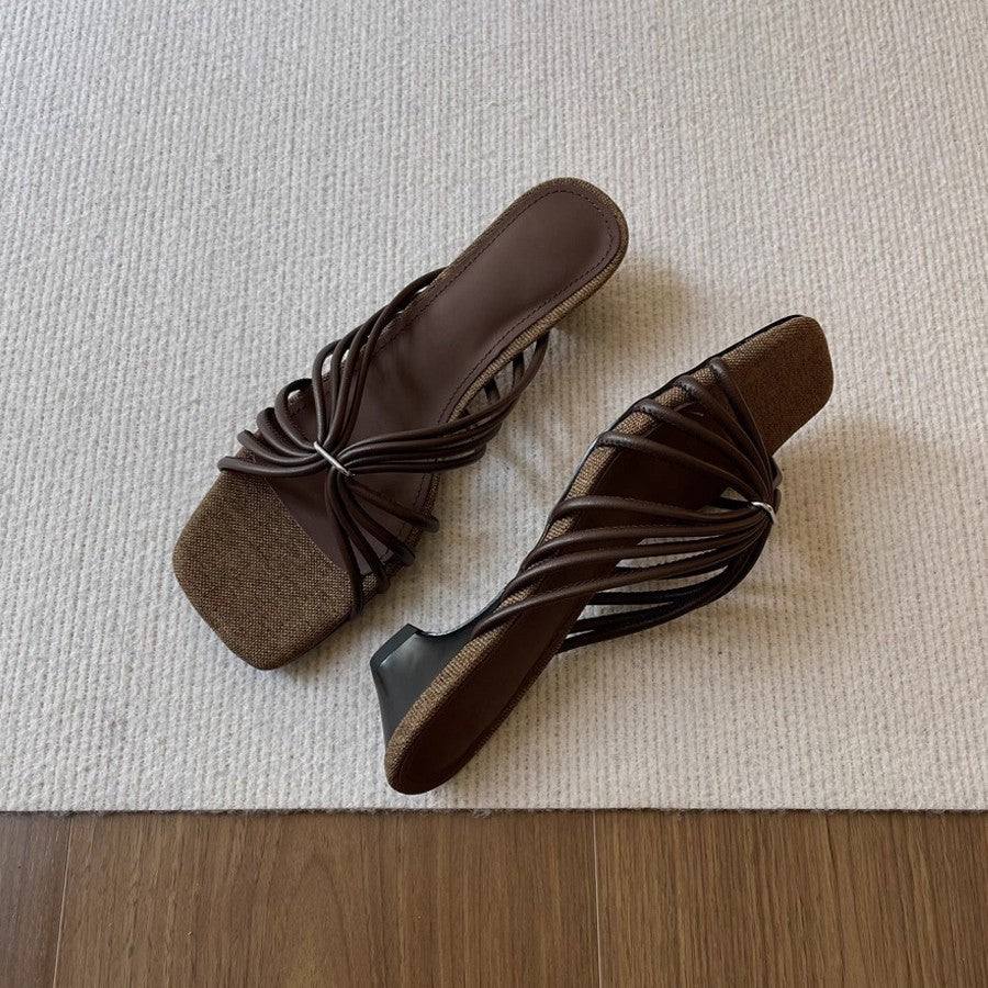 Damen Sandalen mit elegantem Flecht-Design und komfortablem Plateau EB