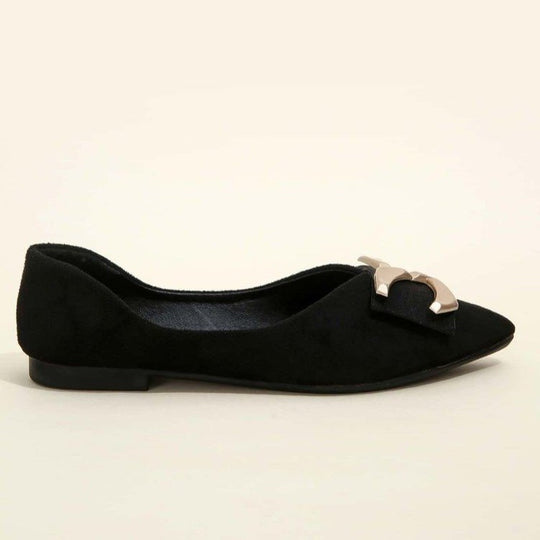 Damen elegante Ballerinas mit modischer Schleifen-Applikation EB