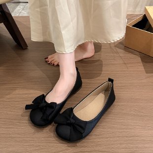 Damen Ballerinas mit zarter Schleifenverzierung EB
