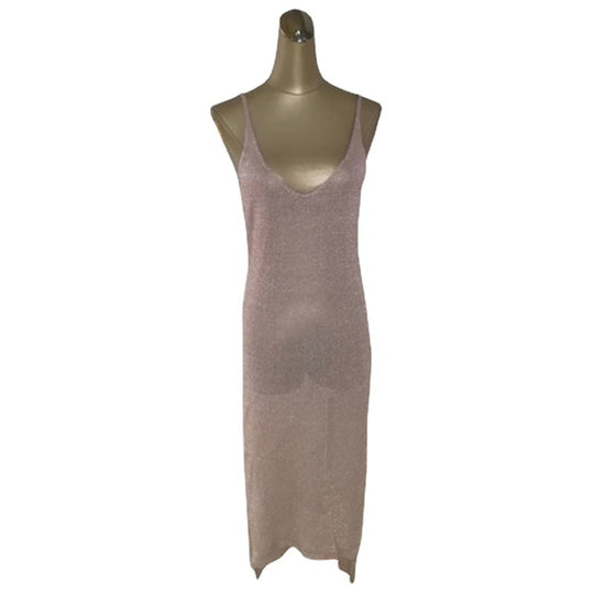 Damen Freizeit Maxikleid mit seitlichem Schlitz EB