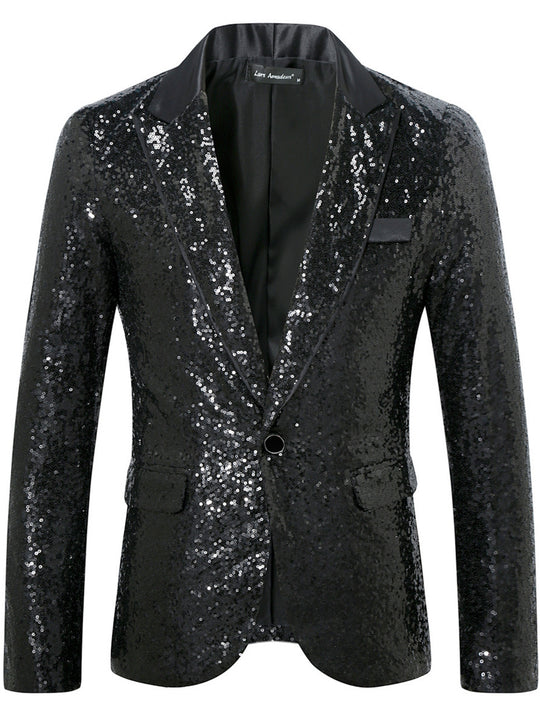 Herren Glamouröser Paillettenblazer EB