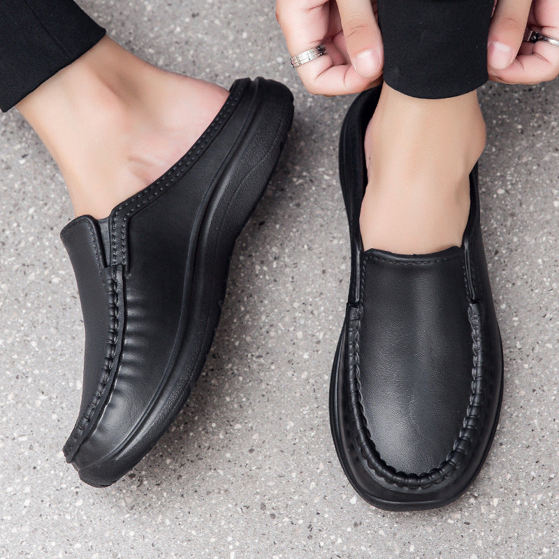 Damen Bequeme Slipper aus hochwertigem Leder EB