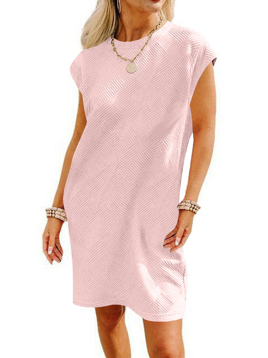 Damen Lockeres Sommerkleid mit strukturiertem Design und schickem Schnitt EB