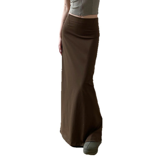 Damen Maxi-Rock mit elegantem Schlitz und weich fließendem Stoff EB