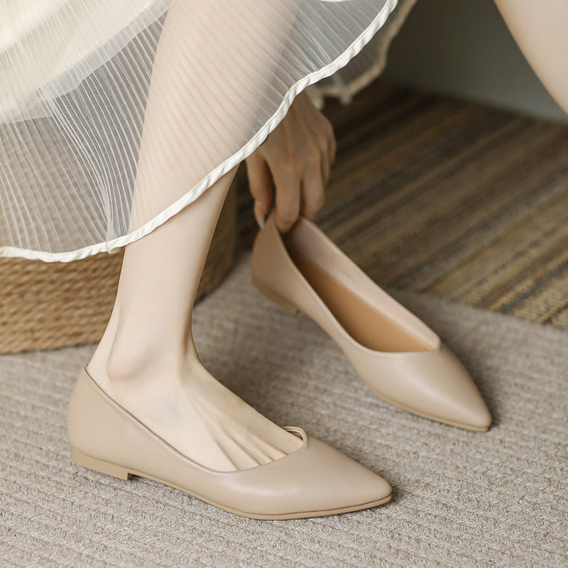 Damen Elegante Ballerinas mit spitzem Design und weich gepolsterter Innensohle EB