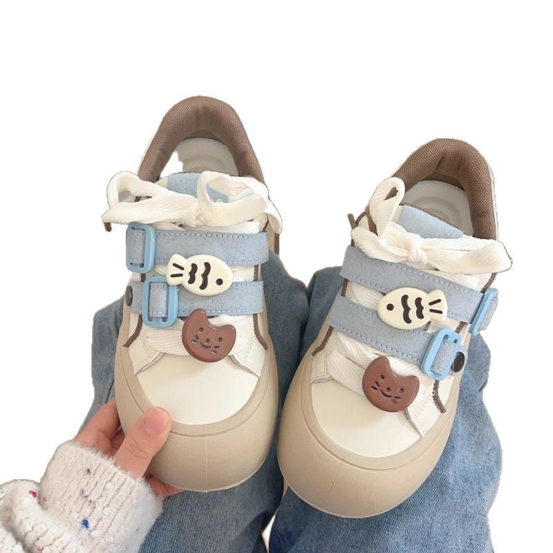 Damen Verspielte Sneakers mit tierischen Applikationen und komfortablem Klettverschluss EB