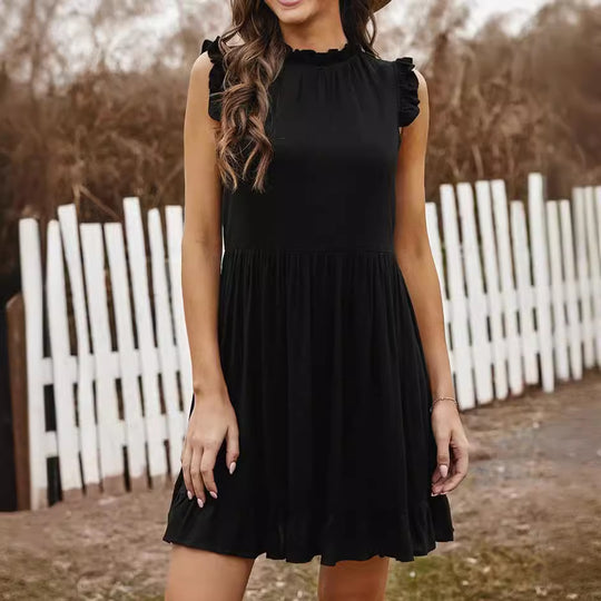 Damen Sommerliches Minikleid mit Rüschendetails EB