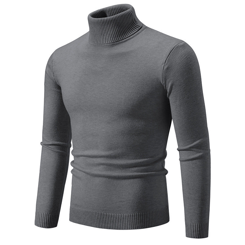 Herren nan Slim-Fit Rollkragenpullover aus Feinstrick mit geripptem Stehkragen und elastischem Bund EB