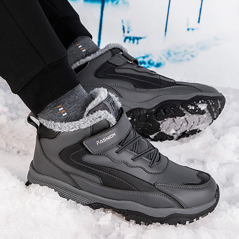 Damen Warm gefütterte Winterstiefel mit rutschfester Sohle und verstellbarem Klettverschluss EB