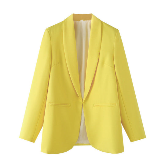 Damen eleganter Blazer mit einzigartigem Schnitt und Taschen EB