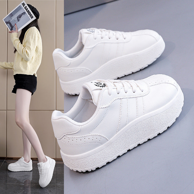 Damen Komfortable Sneaker mit dicker Laufsohle und elegantem Design EB