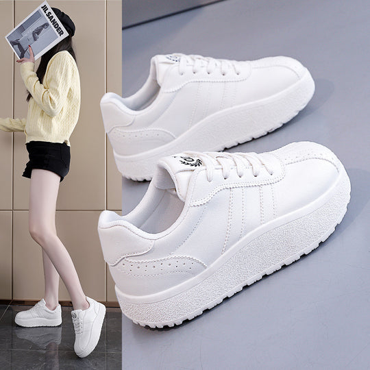 Damen Komfortable Sneaker mit dicker Laufsohle und elegantem Design EB