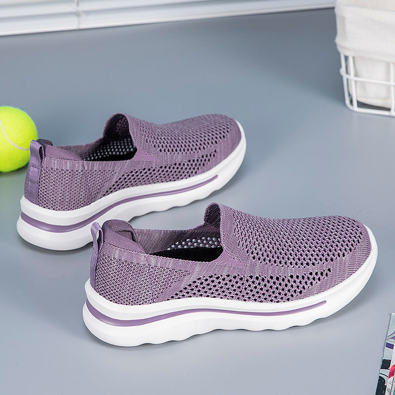 Damen Slip-On Sneakers aus atmungsaktivem Mesh mit komfortabler Sohle EB