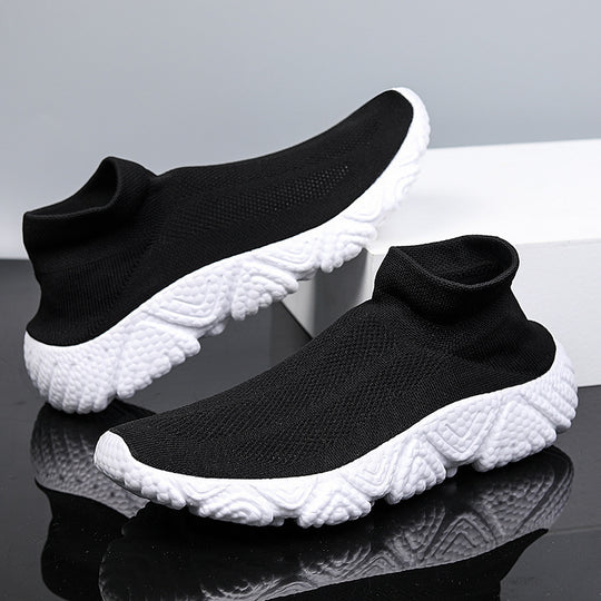 Damen Sportliche Knit Slip-On Sneakers mit rutschfester Sohle EB