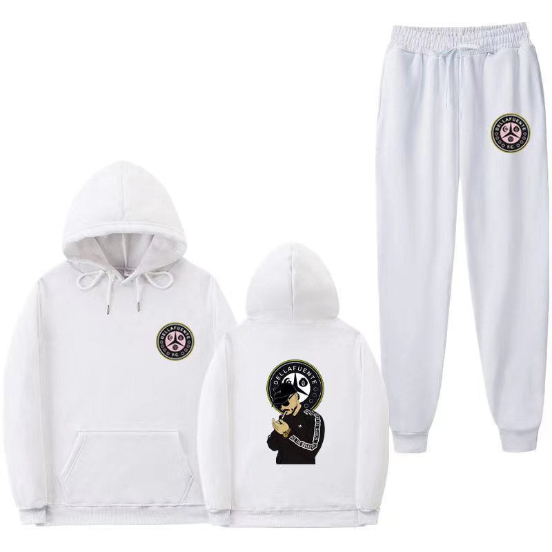 Damen Set aus Kapuzenpullover und Jogginghose mit einzigartigem Druck EB