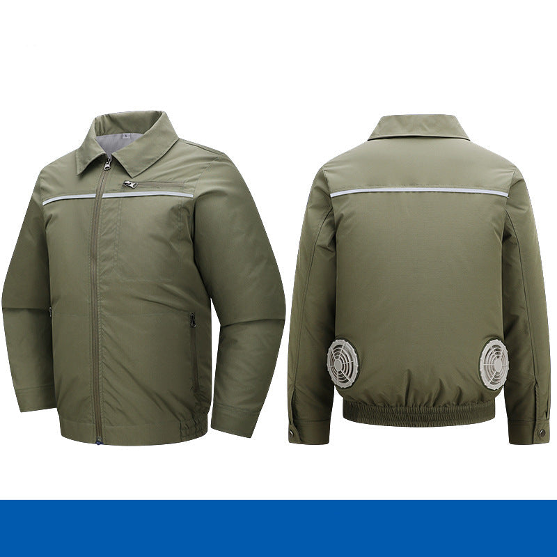 Herren nan atmungsaktive Kühljacke mit integrierten USB-Lüftern EB