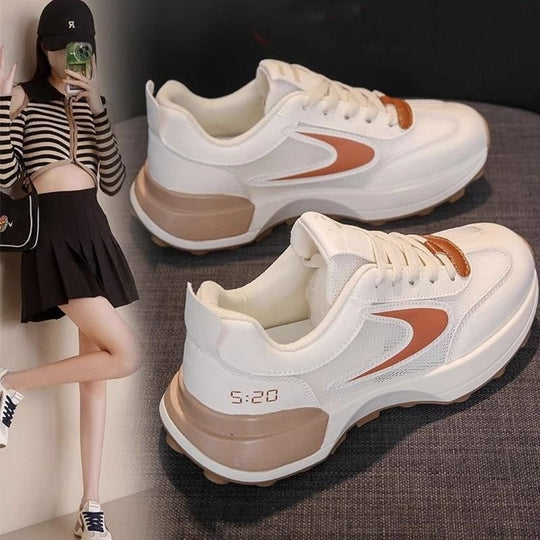 Damen Sportliche Sneakers mit stoßdämpfender Technologie und rutschfester Sohle EB