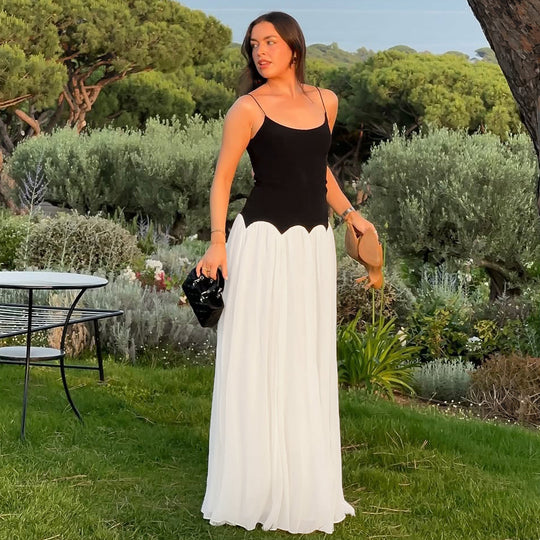 Damen Maxikleid mit raffinierten Trägern und elegantem Schnitt EB