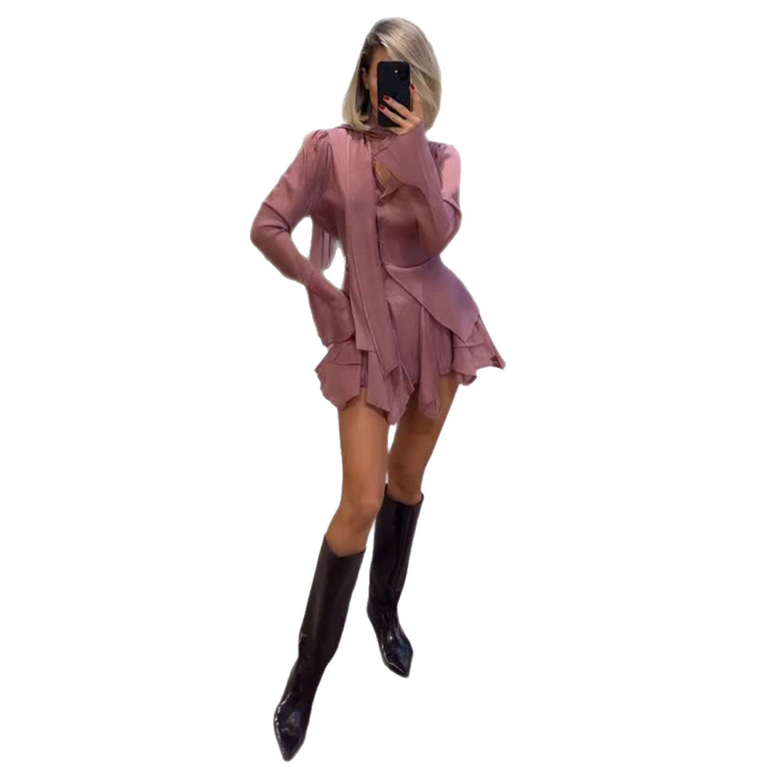 Damen Luftige und elegante Bluse mit Raffungen EB