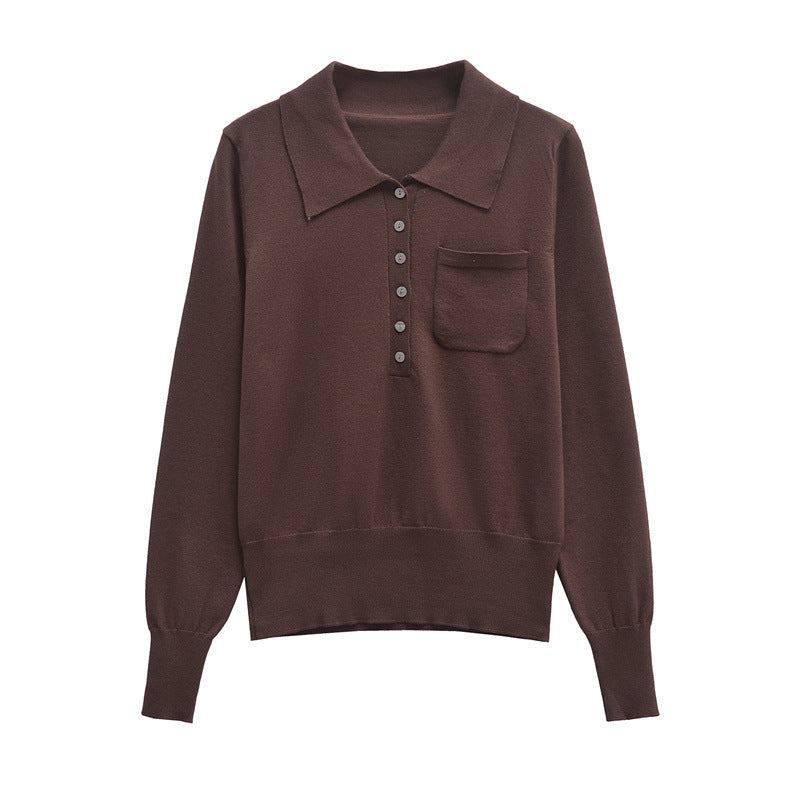Damen Poloshirt mit Knopfleiste und Brusttasche EB