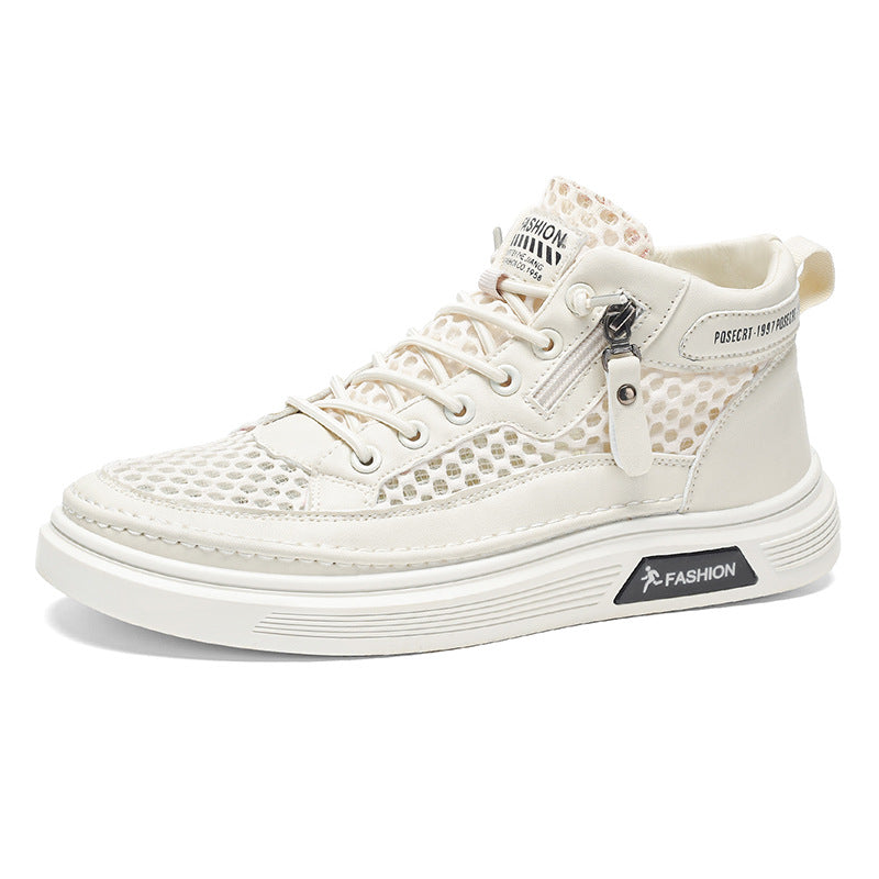 Damen Sportliche High-Top Sneakers mit atmungsaktivem Mesh-Design EB