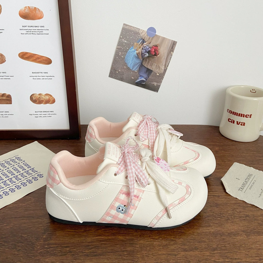 Damen Verspielte Sneakers mit dekorativen Schleifen und tierischen Applikationen EB
