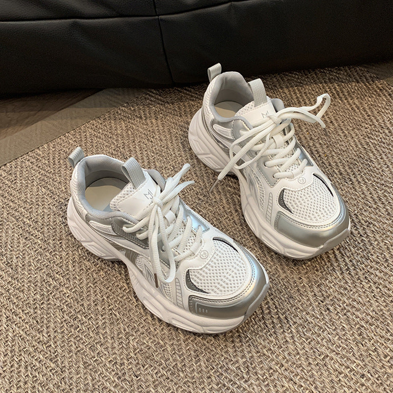 Damen Bequeme Sport Sneakers mit atmungsaktivem Obermaterial und dämpfender Sohle EB
