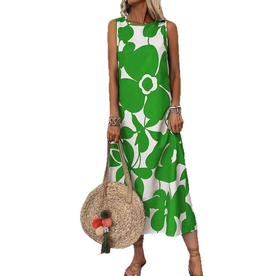 Damen Maxikleid mit floralem Muster EB