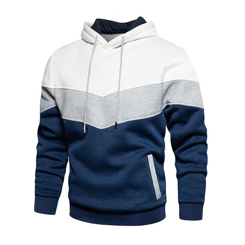 Herren Kapuzenpullover mit kontrastierenden Farbblöcken und weichem Innenfutter EB