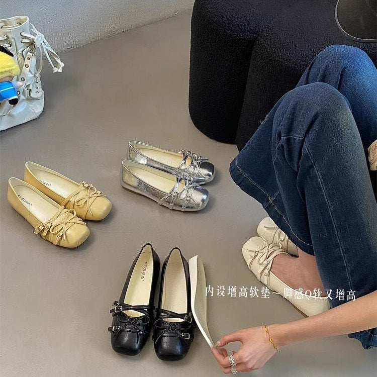 Damen elegante Ballerinas mit modischen Riemchen und komfortabler Sohle EB