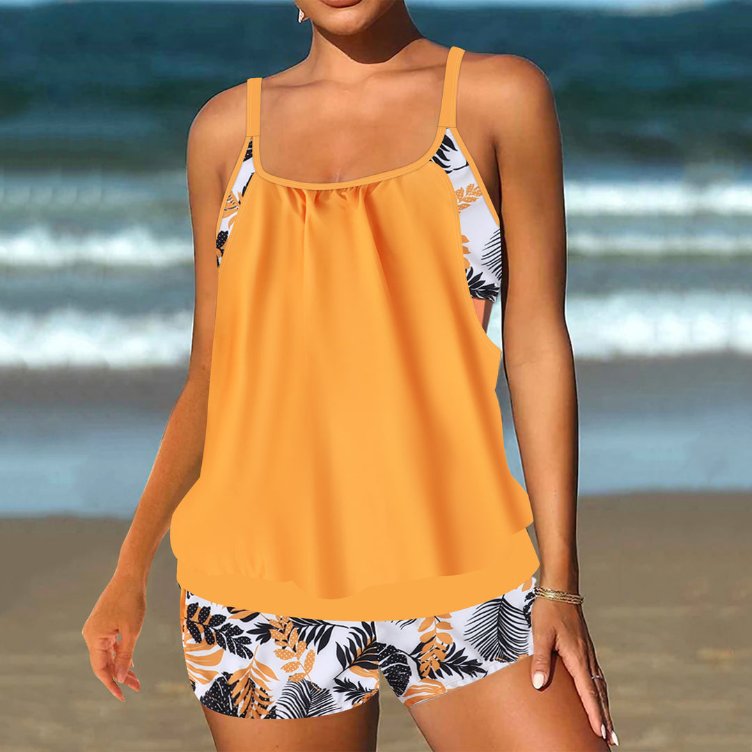 Damen Tankini mit modischem Leoparden-Print EB