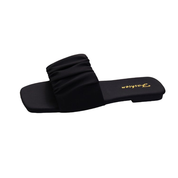 Damen modische Riemensandalen mit eleganter Raffung EB