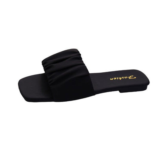 Damen modische Riemensandalen mit eleganter Raffung EB
