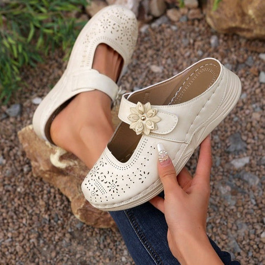 Damen atmungsaktive Clogs mit floralem Dekor EB