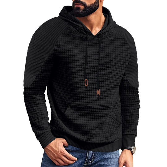 Herren strukturierter Kapuzenpullover mit modernem Design und praktischen Taschen EB
