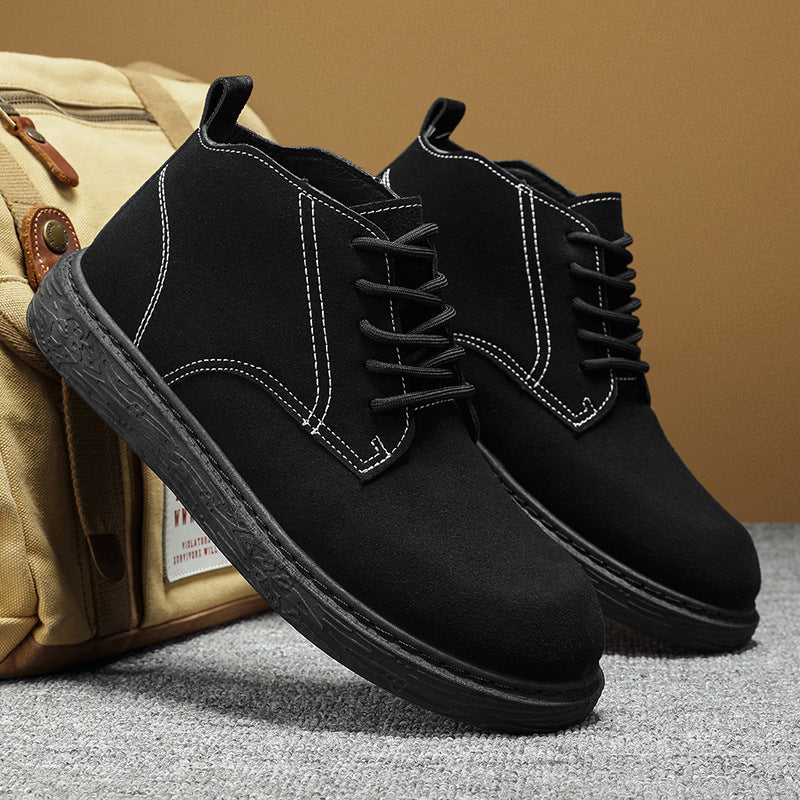 Damen Stiefeletten aus weichem Nubuckleder mit rutschfester Sohle EB