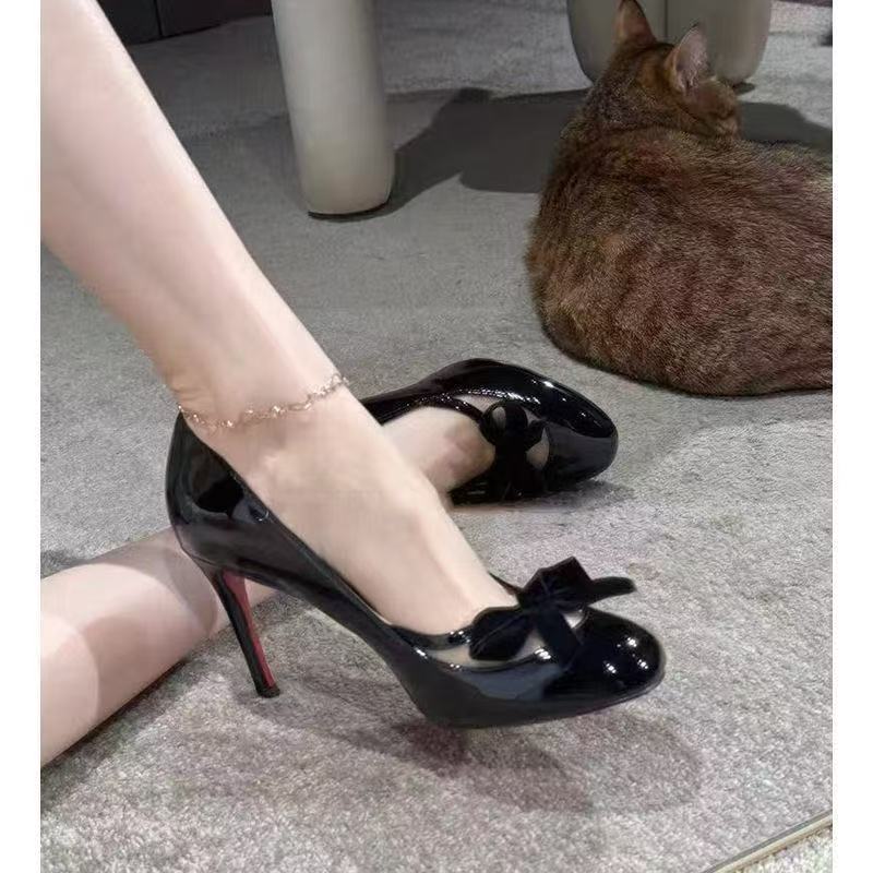 Damen elegante High Heels mit Schleifenapplikation EB