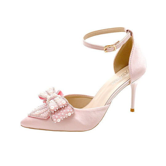 Damen High-Heel Pumps mit dekoren Schleifen-Design EB
