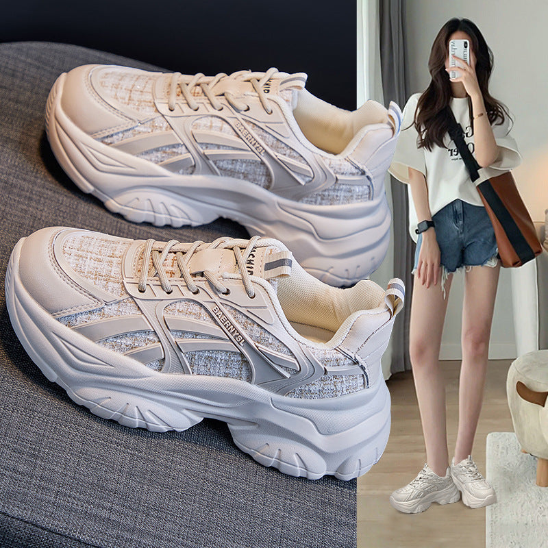 Damen Chunky Sneakers mit atmungsaktiver Mesh-Konstruktion und robustem Sohlenprofil EB