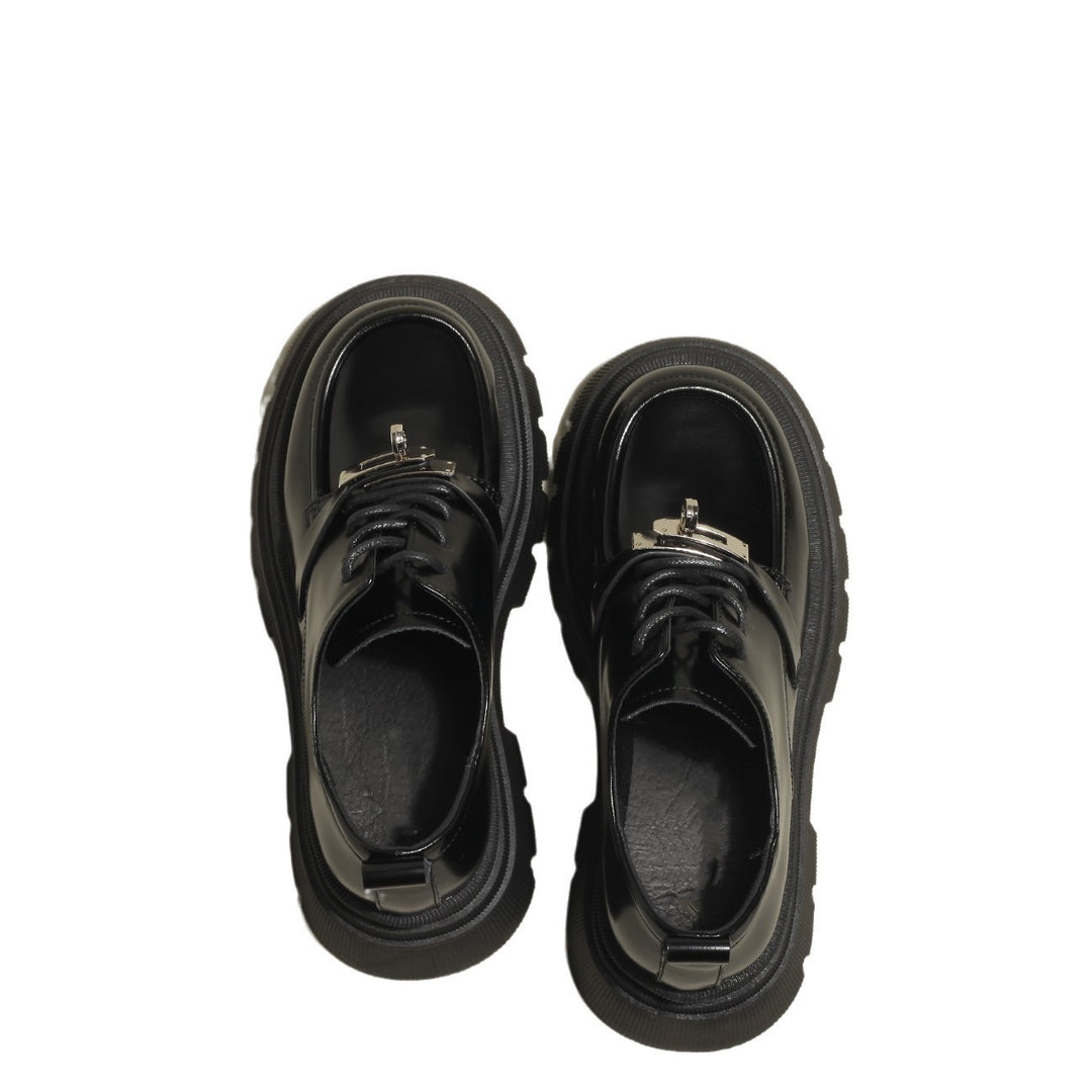 Damen modische Schnürschuhe mit glänzenden Akzenten und rutschfester Sohle EB
