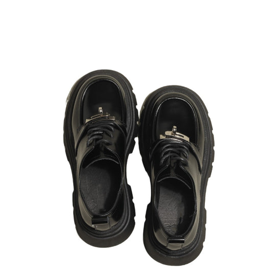 Damen modische Schnürschuhe mit glänzenden Akzenten und rutschfester Sohle EB