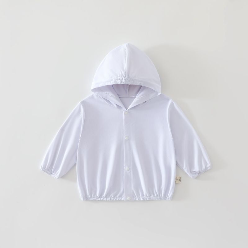 Unisex nan weichen Stretch-Baumwollmischung Kapuzenjacke für Babys mit Druckknopfverschluss EB