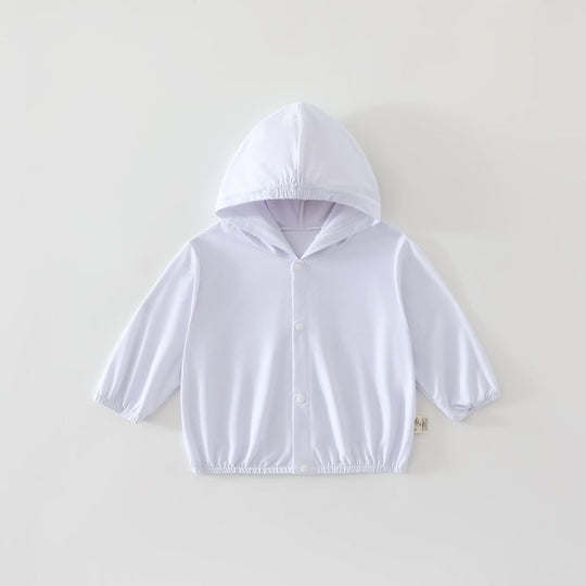 Unisex nan weichen Stretch-Baumwollmischung Kapuzenjacke für Babys mit Druckknopfverschluss EB