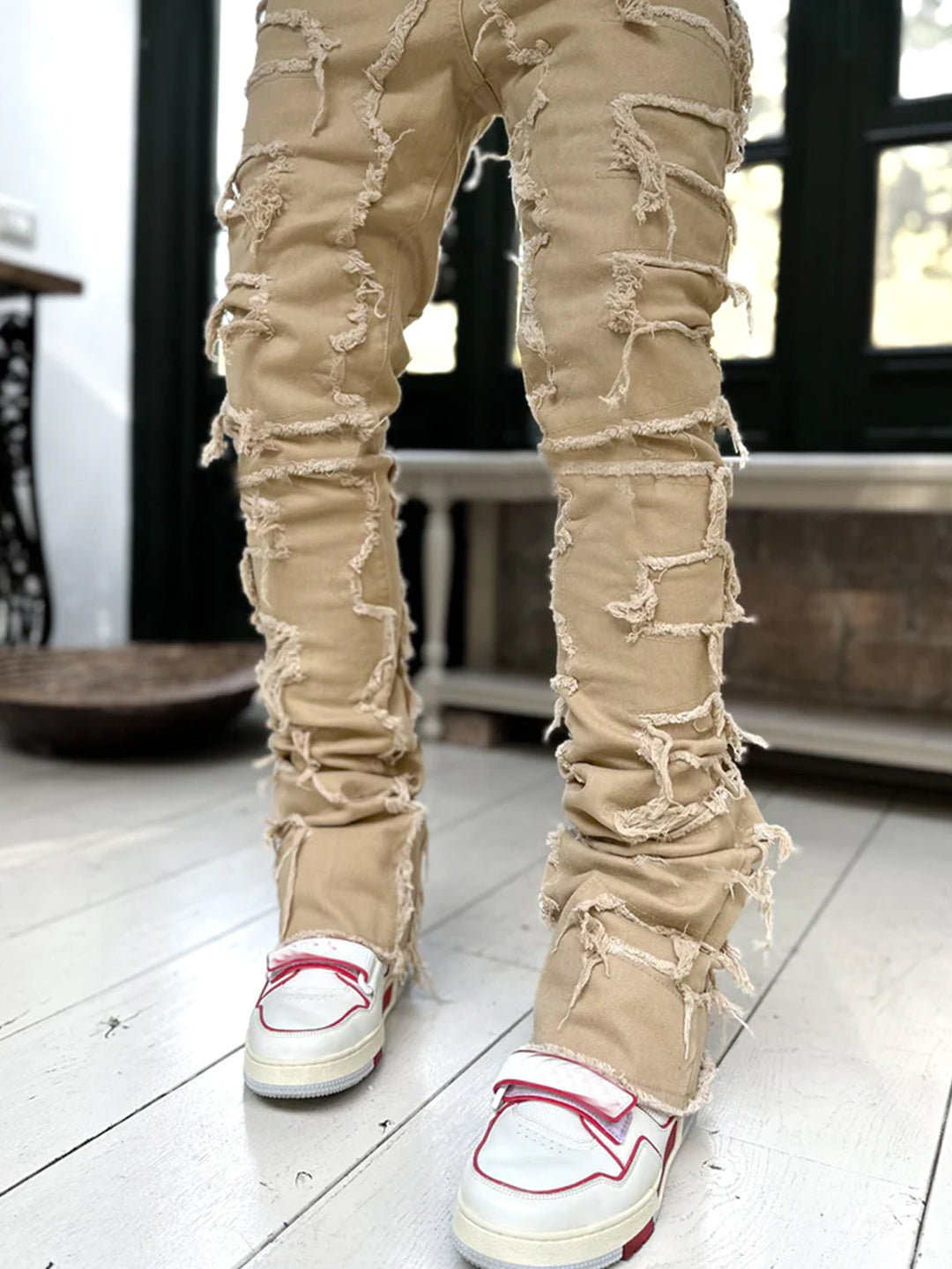 Herren lässige Ripped Jeans im modischen Schnitt EB