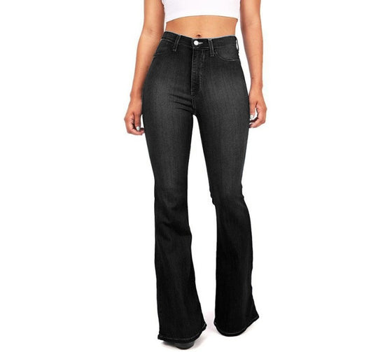 Damen nan Jeans mit hohem Bund und leichtem Schlag EB