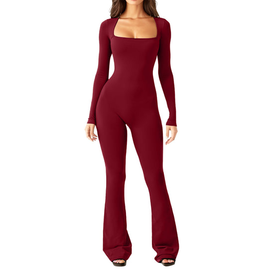 Damen Bodysuit mit weitem Bein und tiefem Dekolleté EB