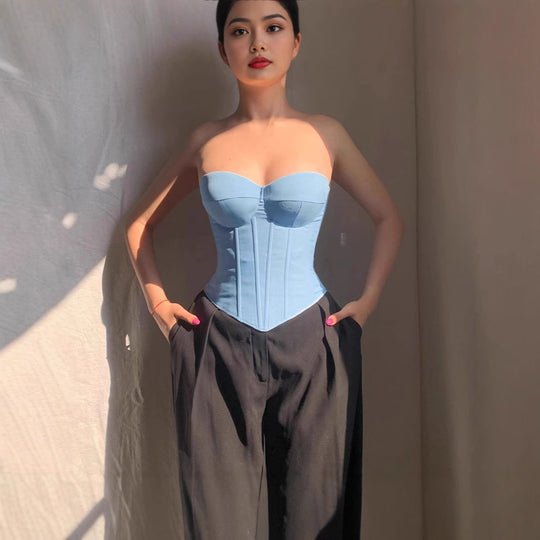 Damen Korsettoberteil mit verstärktem Bustier EB