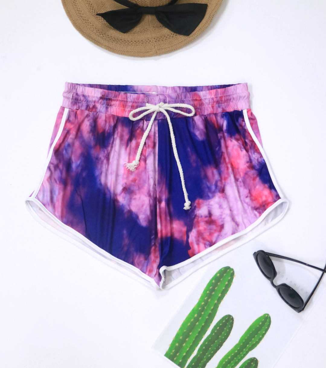 Damen lässige Badeshorts mit kreativem Farbverlauf EB