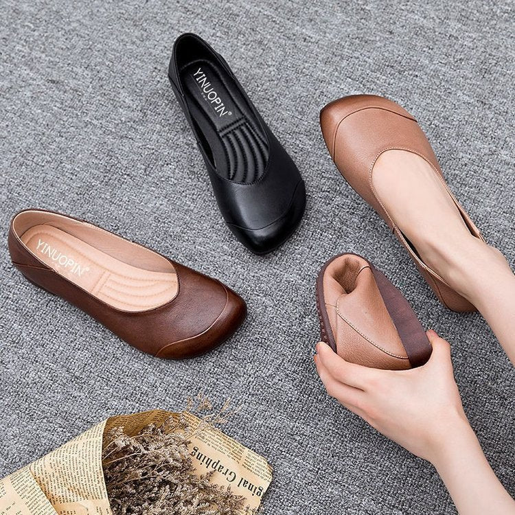 Damen bequeme Slipper mit halbhohem Absatz und eleganter Form EB