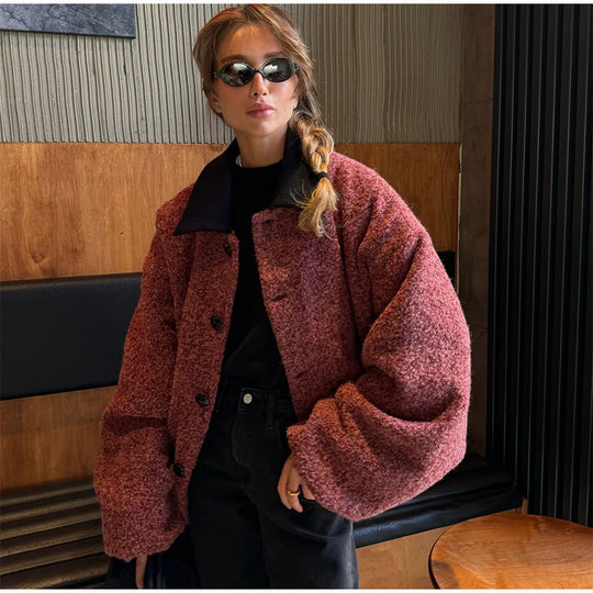 Damen oversized Wolljacke EB